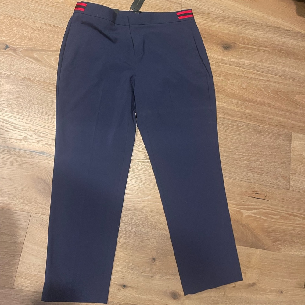 Banana Republic women’s NwT Avery  Dark Blue Pants with Red Details